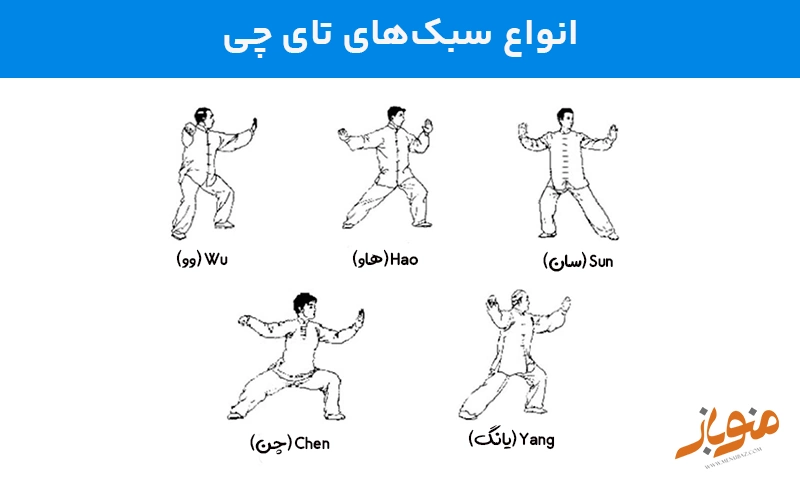 انواع سبک های تای چی