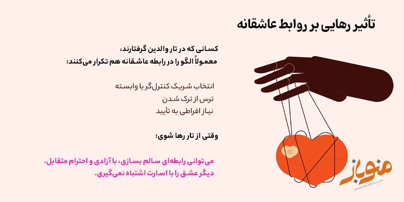 تأثیر رهایی بر روابط عاشقانه
